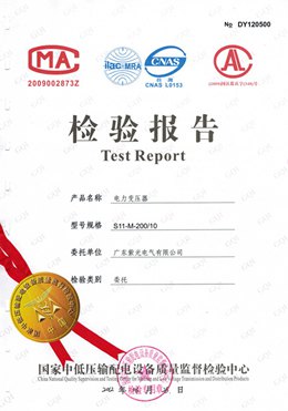 油浸式變壓器型式試驗(yàn)報告